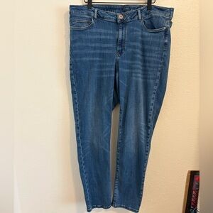 J. Jill Denim Boyfriend Straight-Leg Ankle Jeans, Size 18